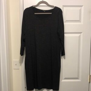 Dalia Charcoal Long Sleeve Dress with pockets